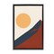 Stupell Industries Boho Mountain Peak & Sun Framed Floater Canvas Wall Art Design by Omar Escalante